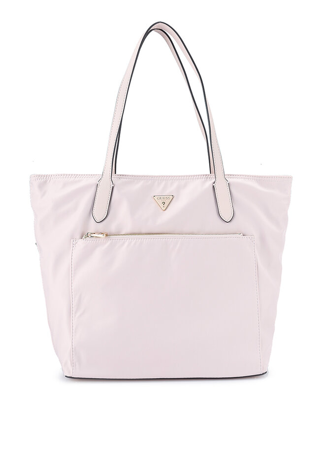 pink guess tote bag