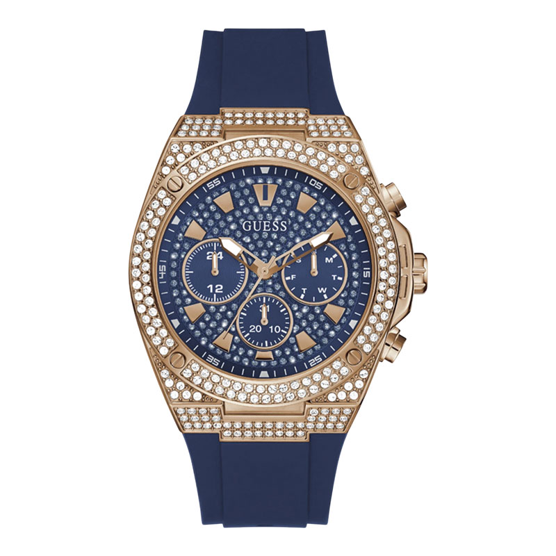 Guess Jam Tangan Wanita Guess Pegasus GW0060G3 Ladies Blue Dial Blue Silicone Strap