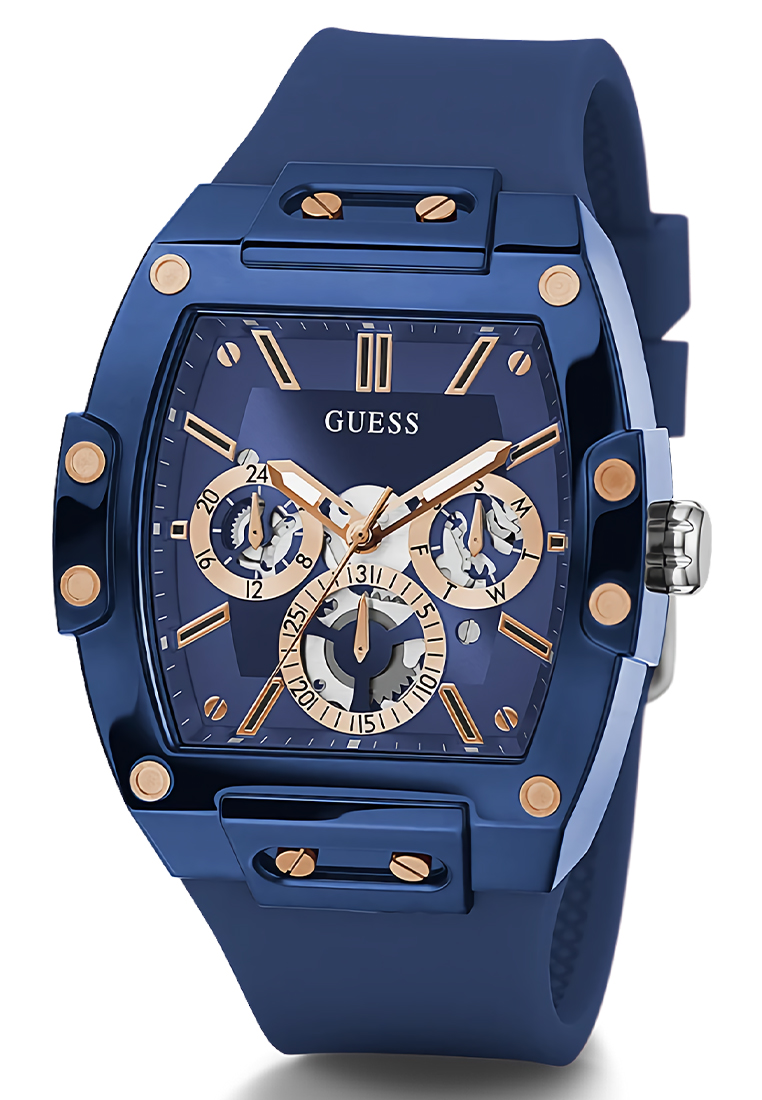 Guess GW0203G7 - Jam Tangan Pria - Blue - Silicone Watch