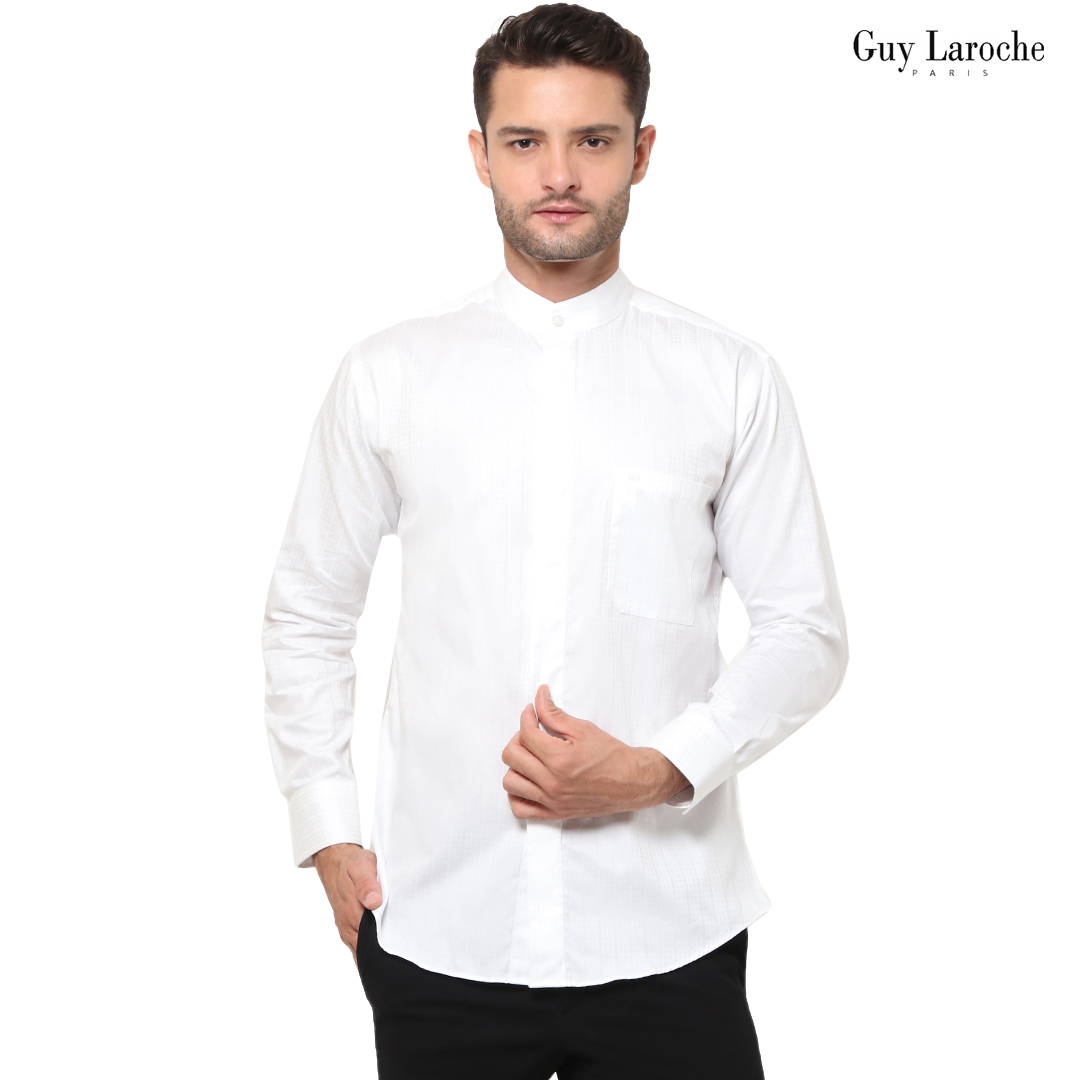 Guy Laroche Kemeja Muslim Pria Lengan Panjang Guy Laroche Sacha La Chemise Putih