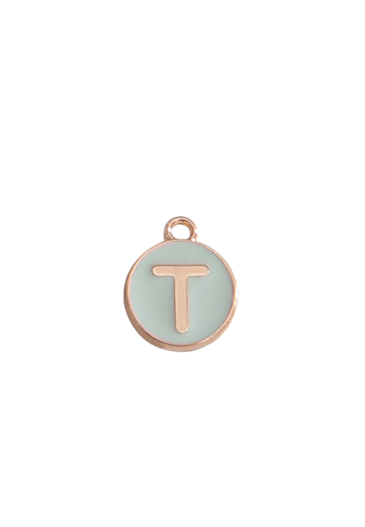 GYKACO Custom Nama Gelang / Rante Tas *** Tersedia Alphabet A - Z *** - Alphabet T