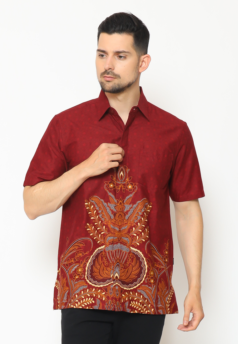 Hadinata Batik Pria Kemeja Pendek Lateef Laila