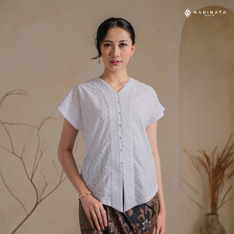 Hadinata Batik Wanita Kebaya Lalita White
