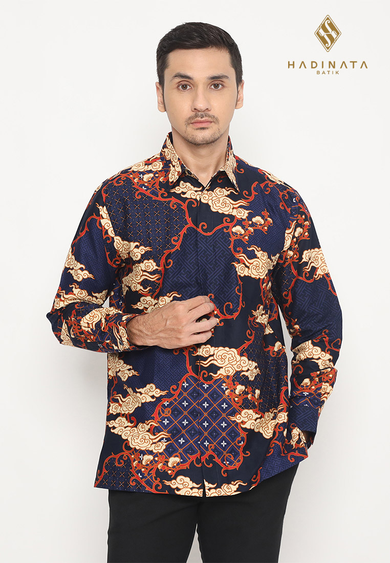 Hadinata Batik Pria Kemeja Panjang Furing Arkana Aisyah