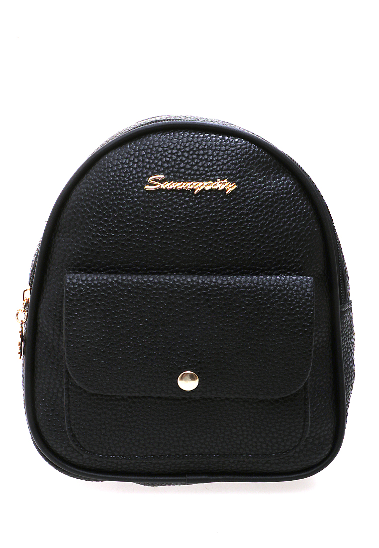 Hamlin Cellyn Tas Ransel Wanita Backpack Women Design Stylish Material Kulit Leather ORIGINAL - Blac