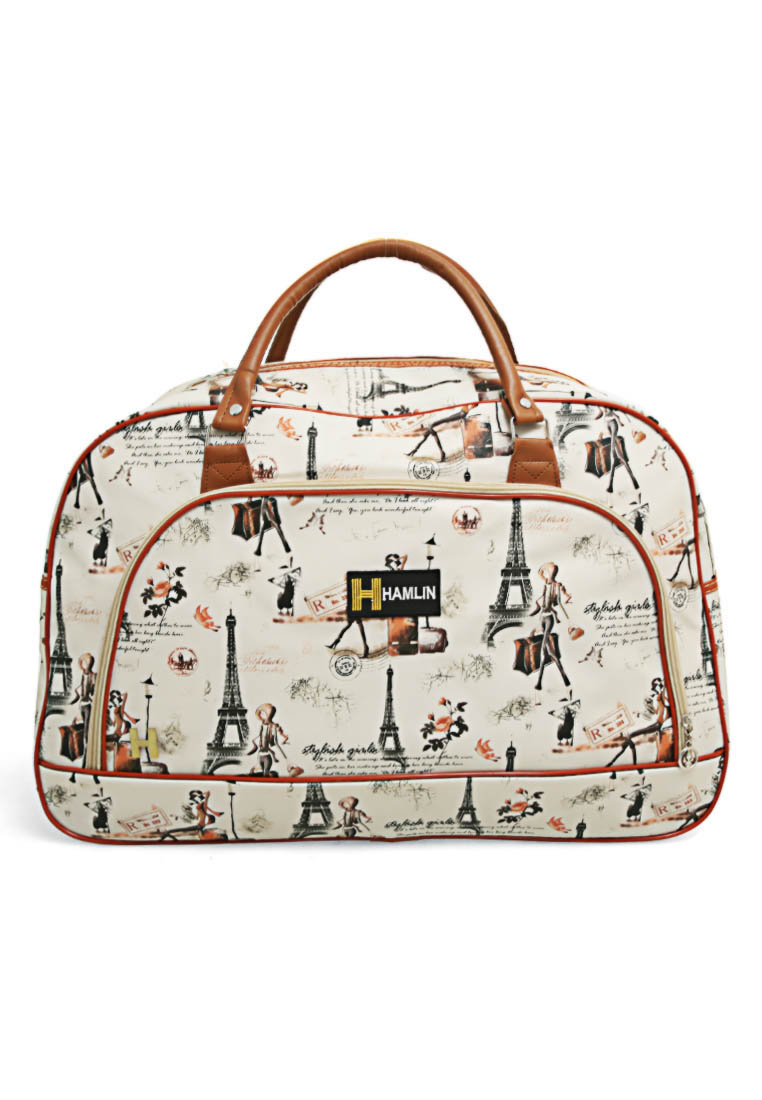 Hamlin Semply Tas Travel Jinjing Bag 20 Inch Iron Beauty Motif Large Compartment Material Leather Ku