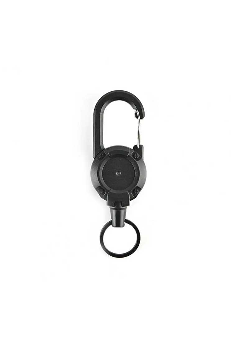 Hamlin Azka Karabiner Gantungan Kunci Steel Wire Puller Keychain ID Holder ORIGINAL - Black