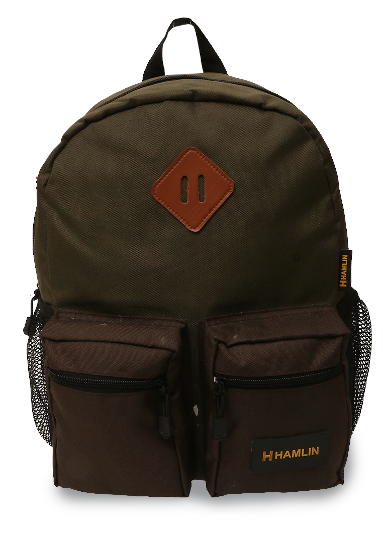 Hamlin Alessio Tas Ransel Anak Pria Large Compartment Backpack Kids Material Cordura ORIGINAL - Army