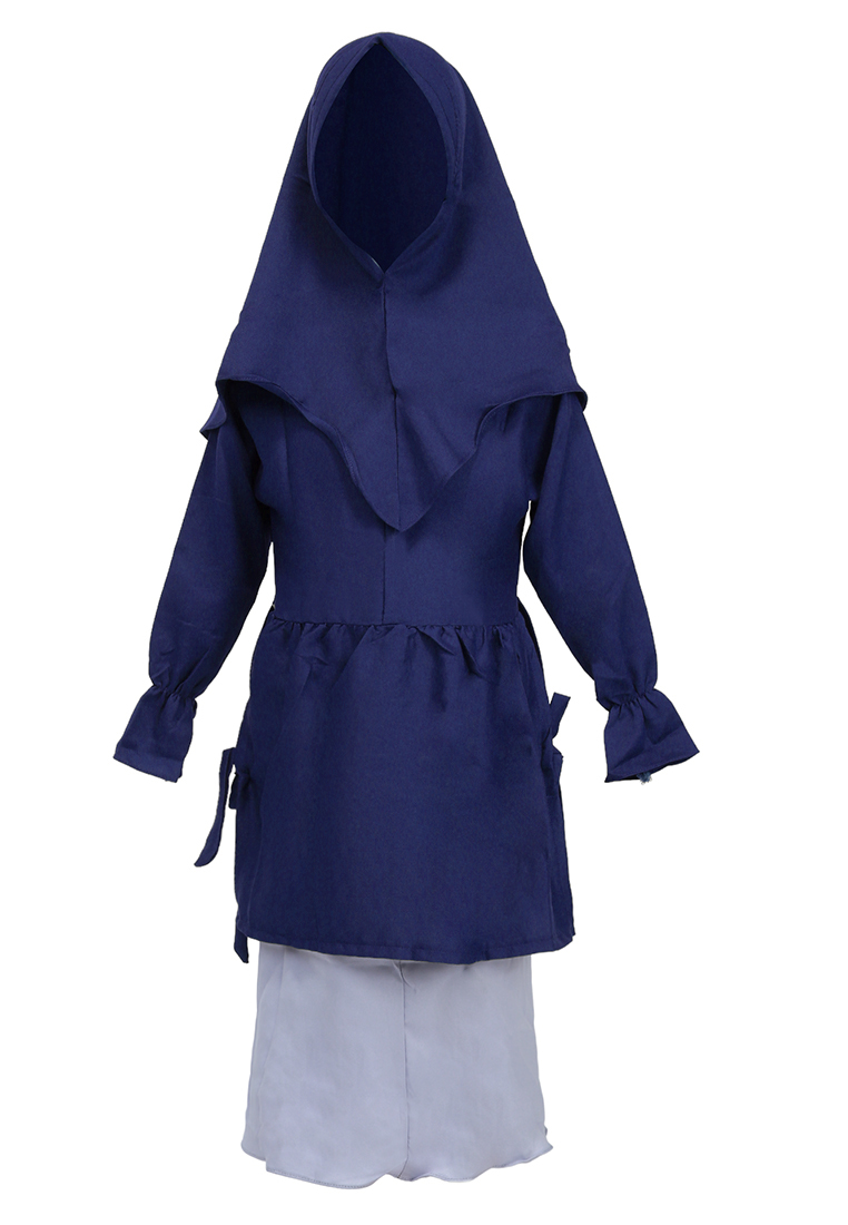 Hamlin Jourell Setelan Gamis Anak Wanita Motif Polos Kids One Set Material Moscrepe ORIGINAL - Navy