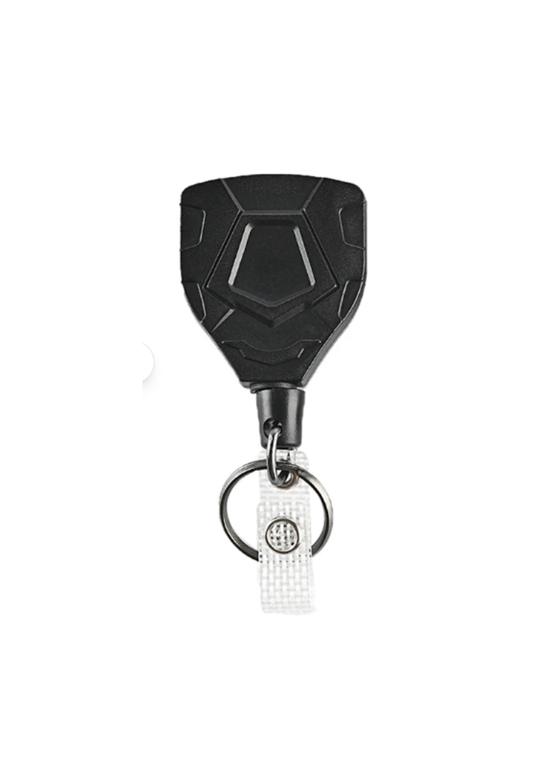 Hamlin Azka Karabiner Gantungan Kunci Puller Steel Wire Keychain ID Holder ORIGINAL - Black
