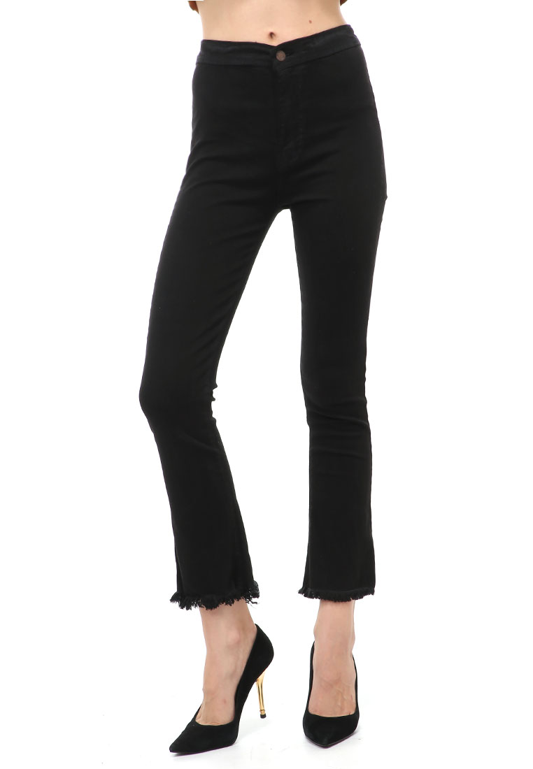 Hamlin Jourel Celana Panjang Wanita Highwaist Jeans Style Cutbray Rawis Staylish Material Denim ORIG