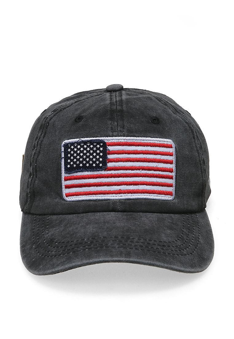 Hamlin Drsh Topi Baseball Unisex Casual Sport USA Adjustable Material Cotton ORIGINAL - Black