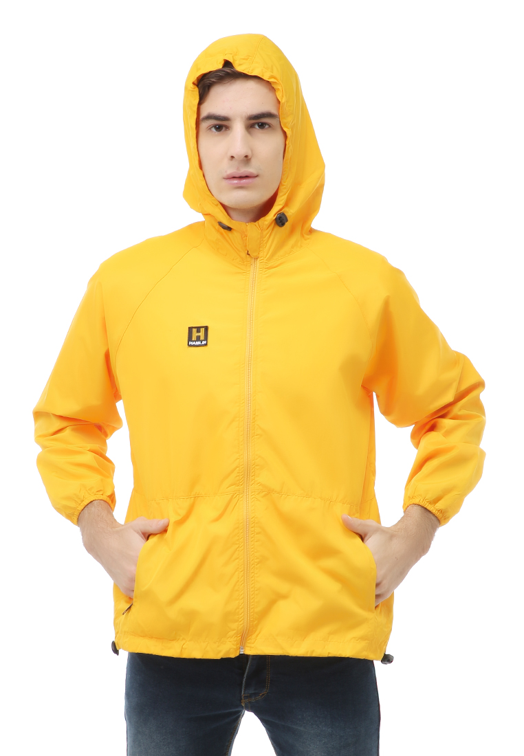 Hamlin Clover Outerwear Jacket Hoodie Pria Jaket Olahraga Material Parasut ORIGINAL - Yellow