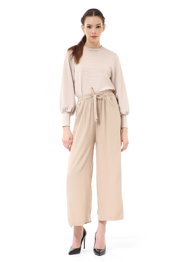 Hamlin Stella Celana Panjang Casual Wanita Kulot Loose Pants Homewear Material Rayon ORIGINAL - Coks