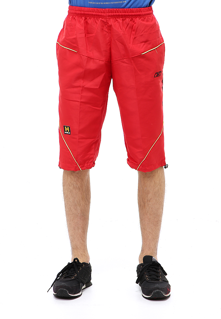 Hamlin Yume Short Pants Celana Olahraga Pria 3/4 Model Kerut Lutut Material Parasut ORIGINAL - Red B