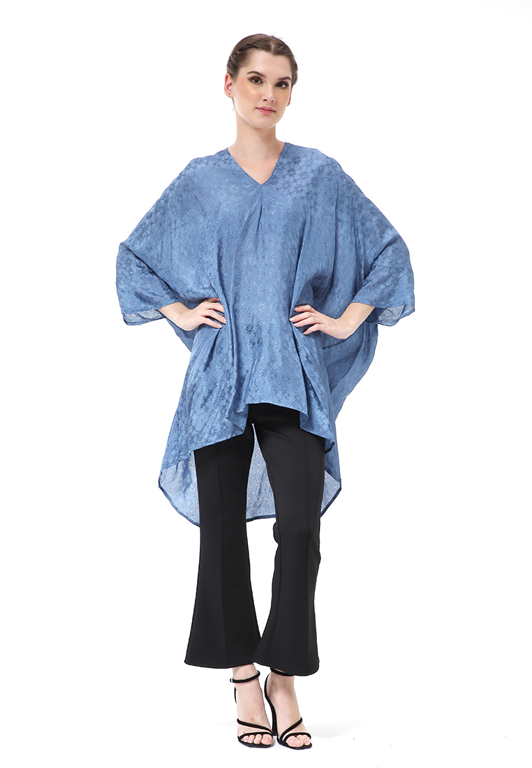 Hamlin Olaf Atasan Wanita Tunik Kebaya Batik Simple Material Viscose ORIGINAL - Turquise