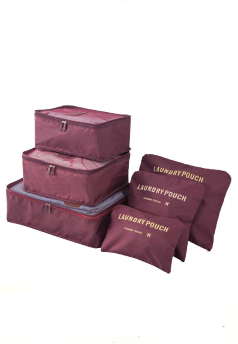 Hamlin Stevie Tas Travel Bag Unisex Laundry Organizer Packing Cubes Multi Size 6 PCS Material Polyes