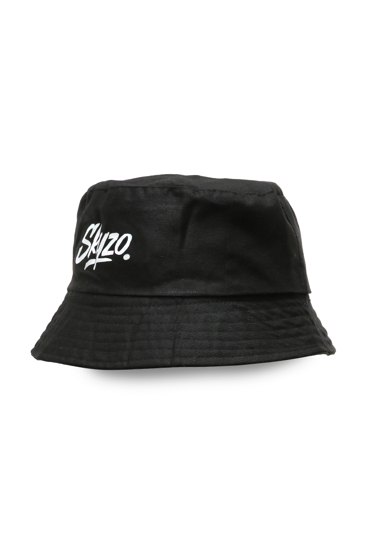 Hamlin Zorke Bucket Hat Pria Casual Stylish Motive Skyzo Comfortable Material Drill ORIGINAL - Black