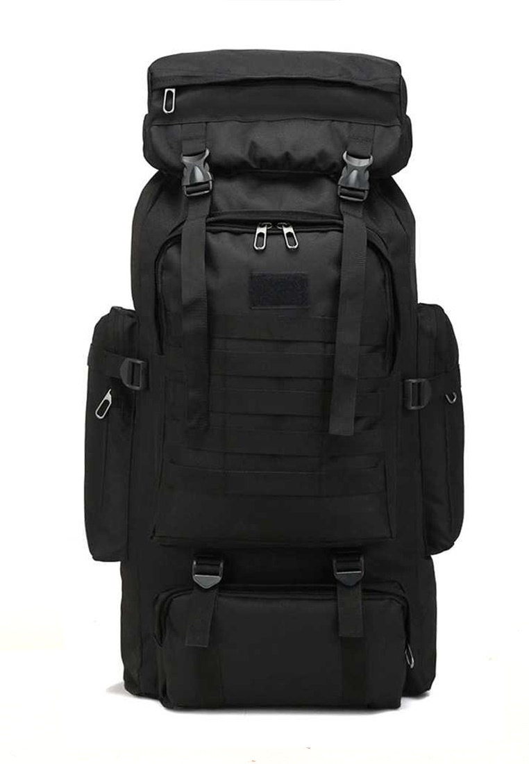 Hamlin Jovin Tas Ransel Militer Pria Hiking Kamuflase Waterproof 80L Material Oxford ORIGINAL - Blac