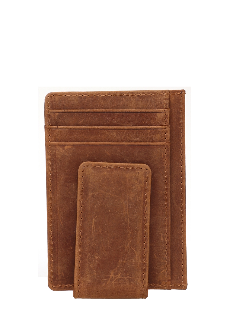 Hamlin Zackly Dompet Kartu Anti RFID Handmade Material Leather Kulit ORIGINAL - Brown