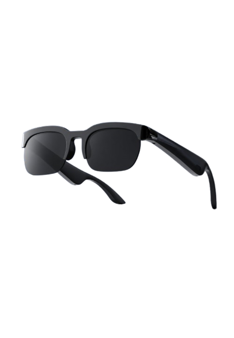 Hamlin Kacamata Bluetooth Headset AI Translation Smart Glasses IPX4 Original - Black