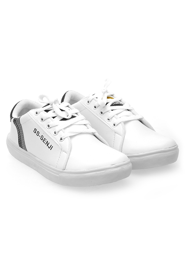 Hamlin Anando Sepatu Sneakers Pria Casual Shoes Simple Design Material PU Leather ORIGINAL - White