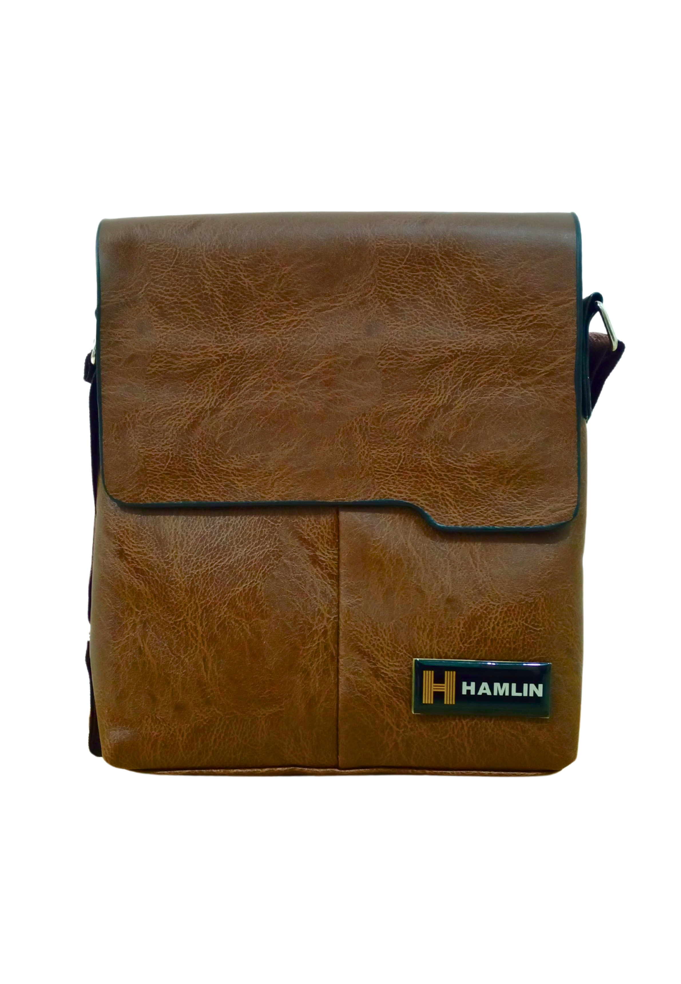 Hamlin Edbert Tas Selempang Bisnis Pria Messenger Bag Large Storage Design Elegan Material Leather O