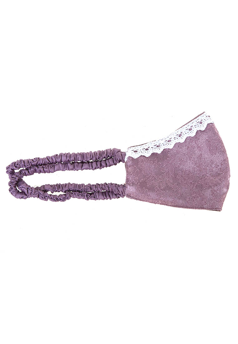 Hamlin Evelyn Masker Wanita Princess Headloop Mask 2 Ply Breathable Material Brokat ORIGINAL