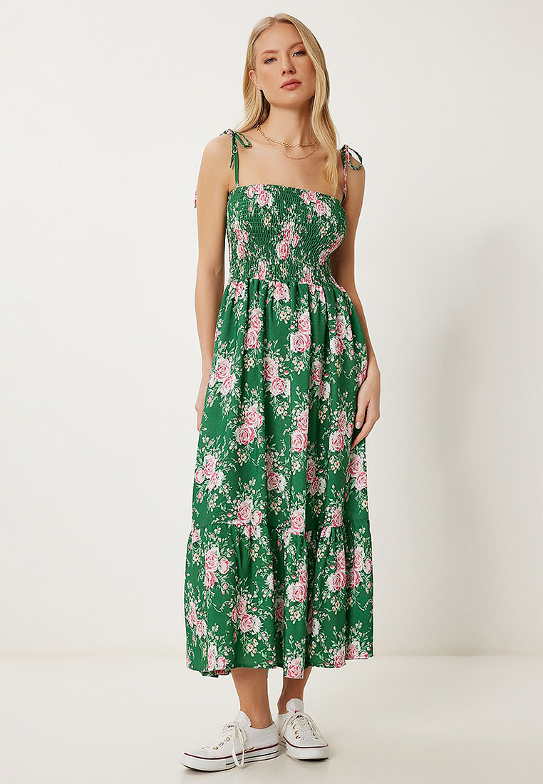 Happiness Istanbul Printed Summer Viscose Dress