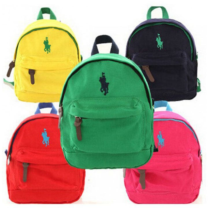 Happy Brown Fox TAS RANSEL SEKOLAH ANAK TODDLER CANVAS BAG PACK POLO - SMALL PINK