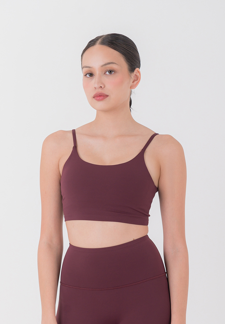 HAPPYFIT - LYCRA Premium Sports Bra Burgundy