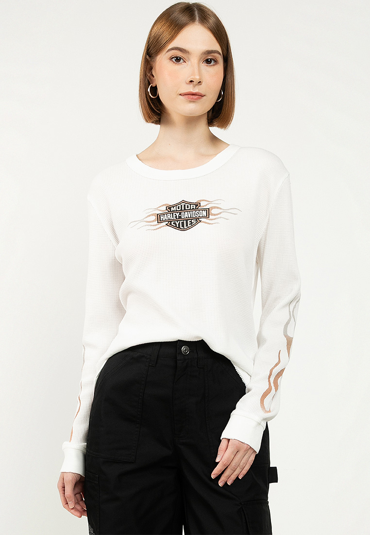 Harley Davidson Harley-Davidson® Vintage Flames Knit Top
