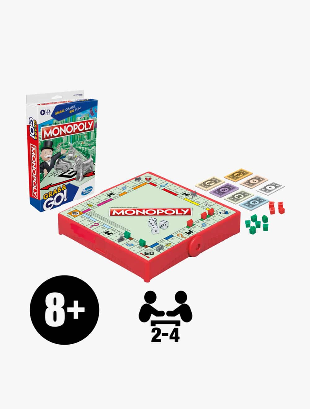 HASBRO Grab and Go Monopoly - GSSF8256 - Multicolor