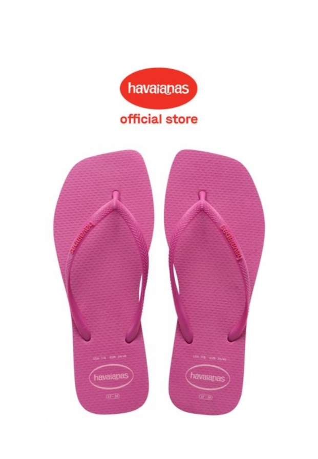 Havaianas [ONLINE EXCLUSIVE] Havaianas Slim Square Logo Popup Rose Gum - Sandal Wanita