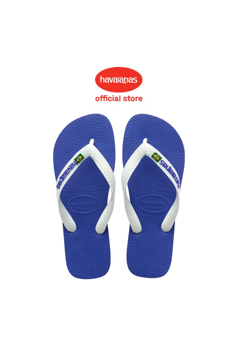 Havaianas Man Brasil Logo 2711 Marine Blue - Sandal Jepit Pria (Biru)