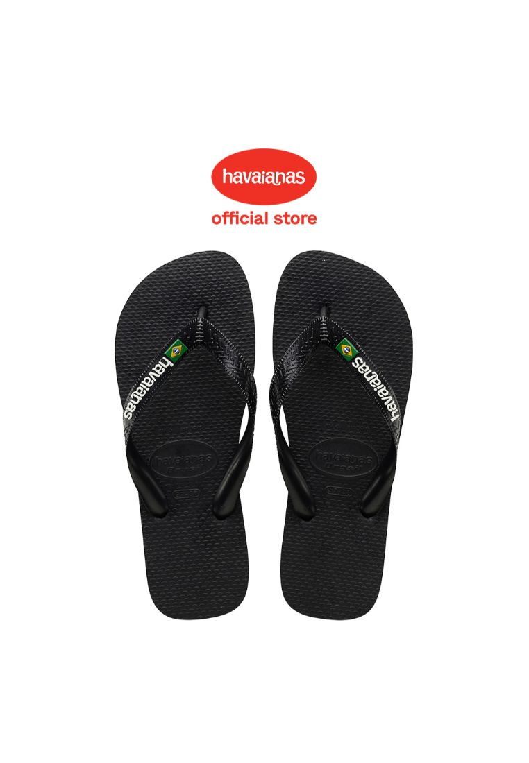 Havaianas Man Brasil Logo 1069 Black - Sandal Jepit Pria (Hitam)