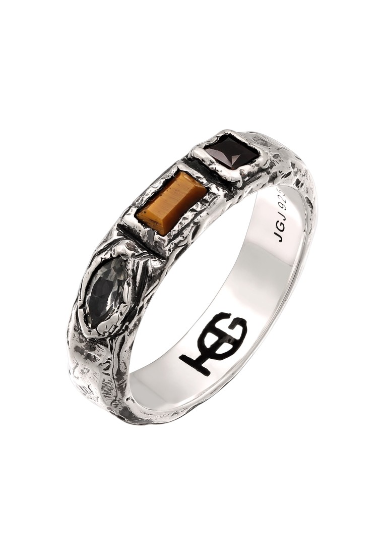 Haze & Glory EXCLUSIVE Cincin Couple Ring Perak 925 Unisex Tigers Eye Vintage