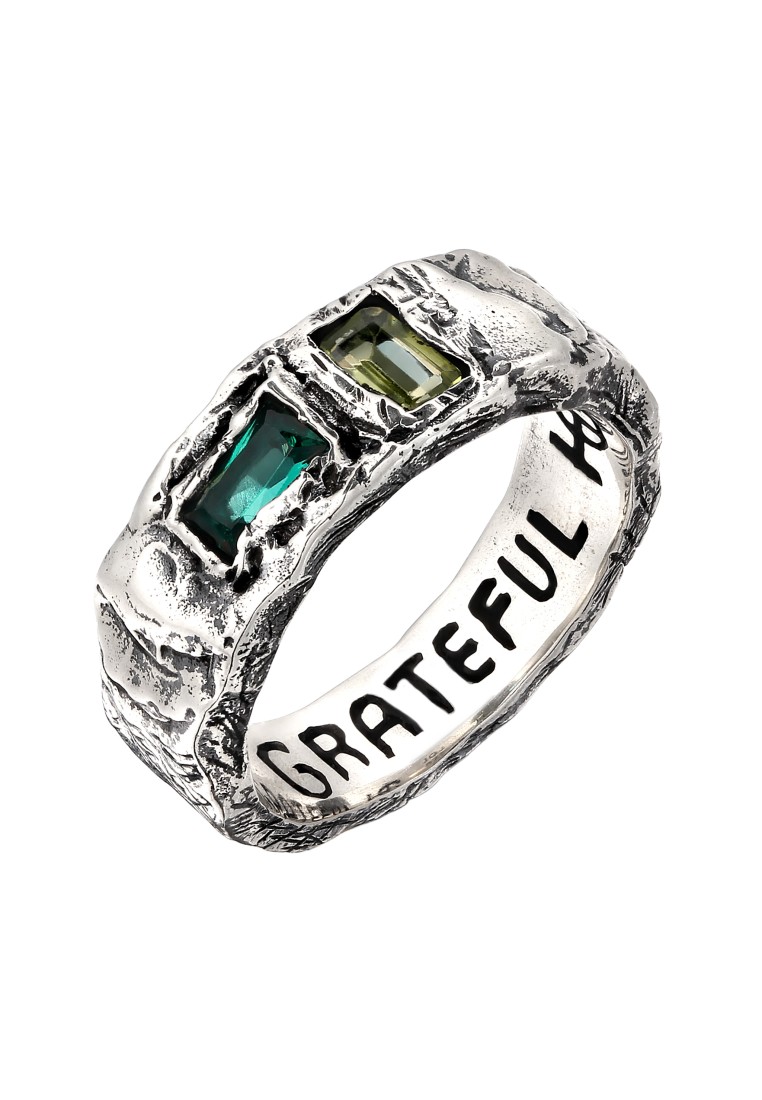 Haze & Glory EXCLUSIVE Cincin Couple Ring Perak 925 Unisex Zamrud Vintage Mewah