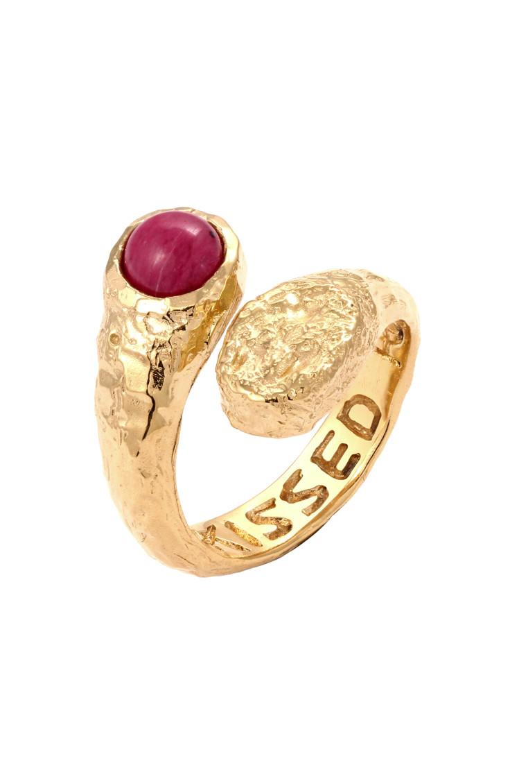Haze & Glory Cincin Ring Perak 925 Wanita Bola Batu Akik Vintage