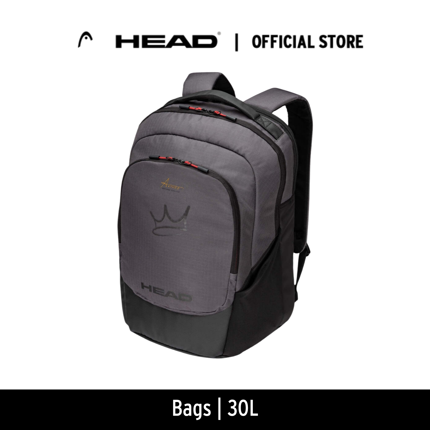 HEAD Coello Pro X Padel Backpack 30L 261916 - Tas Ransel Padel (Abu-Abu)