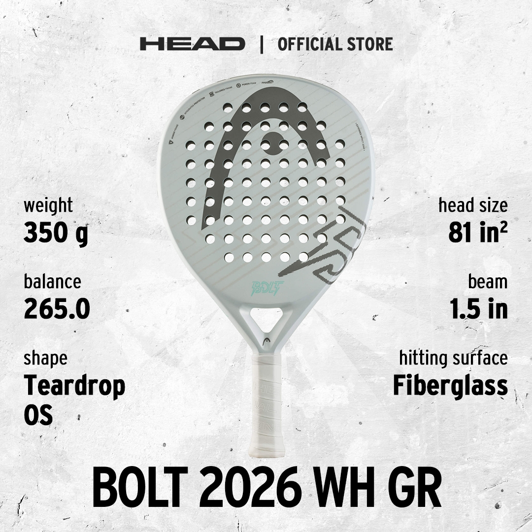 HEAD Padel Racket Bolt 2026 (350G) 226216 - Raket Padel