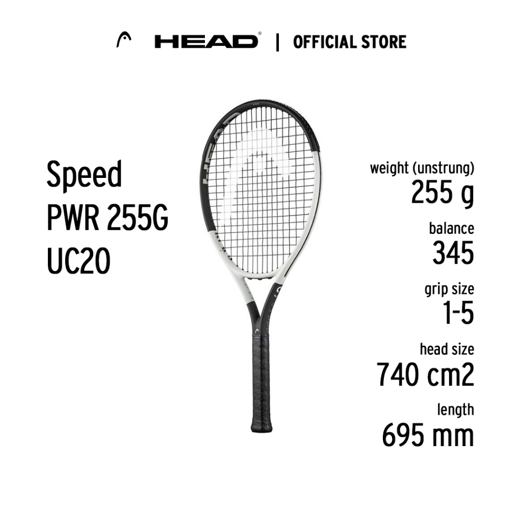 HEAD Tennis Racket Speed PWR 2024 (255G) 236044 - Raket Tennis Tanpa Senar