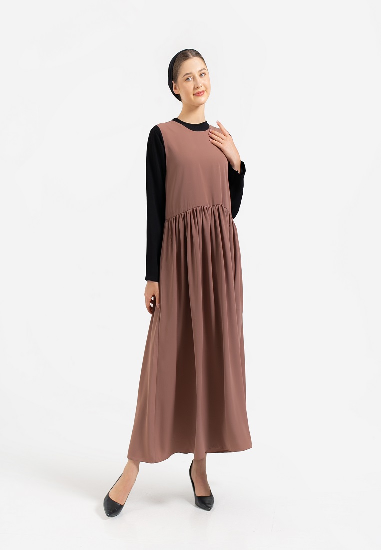 Heaven Sent Sabrine Overall Dress Brown