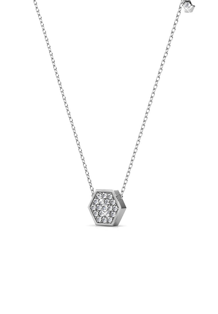 Her Jewellery Hexagon Pendant WG - Kalung Crystal by Her Jewellery