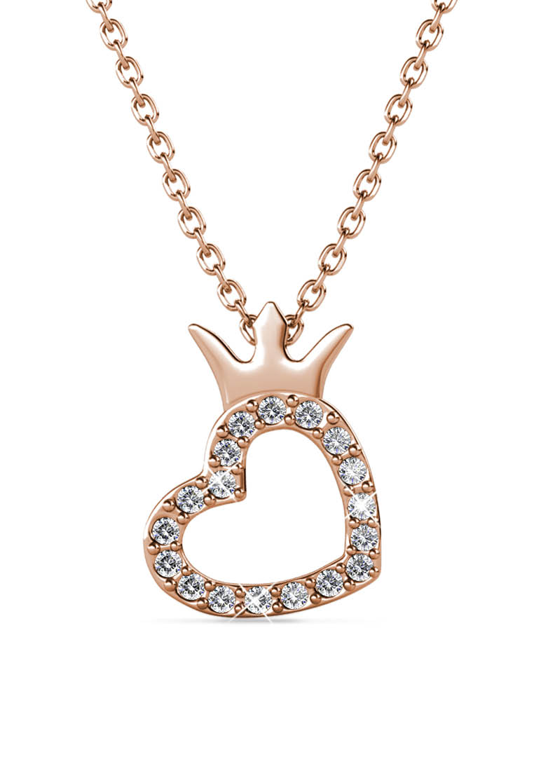 Her Jewellery Crown Love Pendant RG - Kalung Crystal Swarovski by Her Jewellery