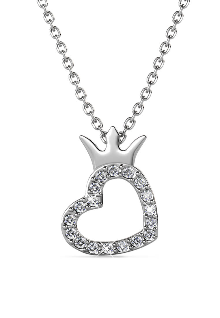 Her Jewellery Crown Love Pendant WG - Kalung Crystal Swarovski by Her Jewellery