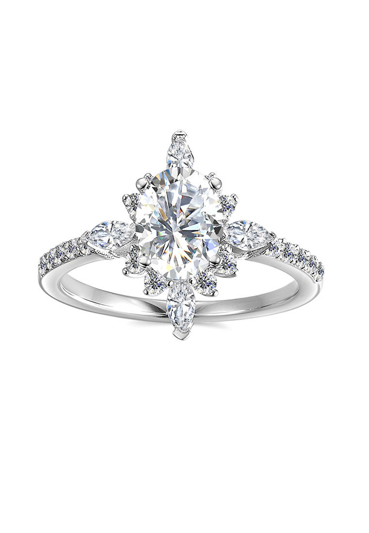 Her Jewellery Berlian Moissanite Lustre Ring [GRA CERTIFICATE MOISSANITE DIAMOND] - Cincin Moissanit