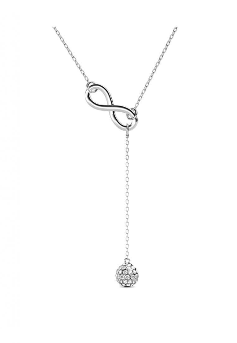 Her Jewellery Infinity Eight Drop Pendant WG - Kalung Crystal Swarovski by Her Jewellery