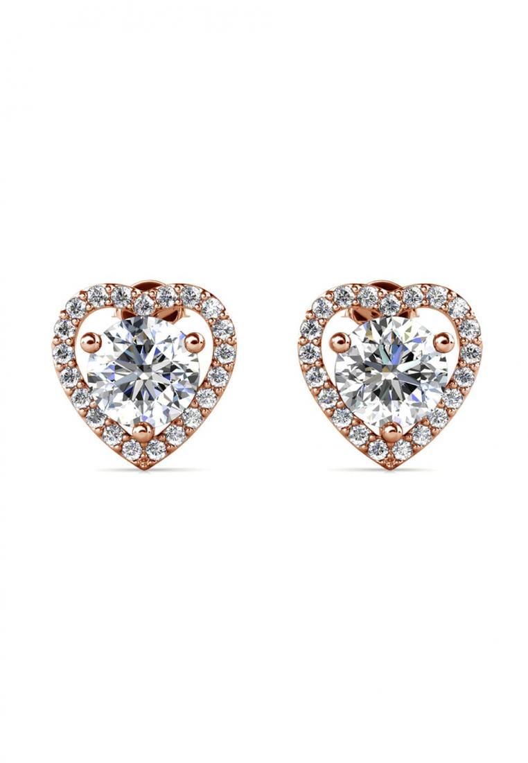 Her Jewellery Berlian Moissanite Mon Amour Earring Rose Gold [GRA CERTIFICATE MOISSANITE DIAMOND] - 