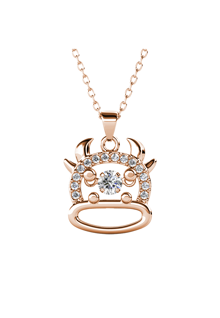 Her Jewellery Dancing Shio Pendant Ox (Kerbau) RG - Kalung Crystal Swarovski by Her Jewellery